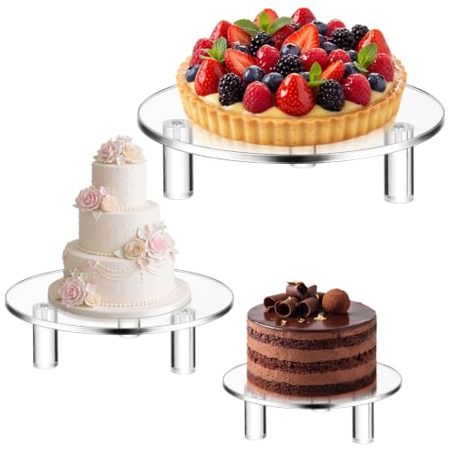 Lineshading 3 Pcs Round Acrylic Display Riser Clear (9'', 11'', 13'') - size: 9'',11'',13'', style: Round
