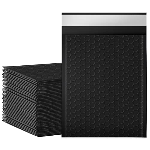 packbabol Bubble Mailers, 6x9 Inch Poly Padded Bubble Mailers Pack of 50 Bubble Envelopes Opaque Self Seal Adhesive Waterproof Bags for Shipping and Packaging(Black,6x9-50Pc) - color: black, size: 6x9-50Pc