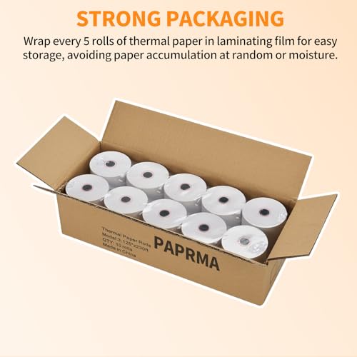 3 1/8'' x 230ft' Thermal Paper Receipt 50 Rolls Cash Register Paper - size: 3 1/8" x 230ft, style: 50 Rolls