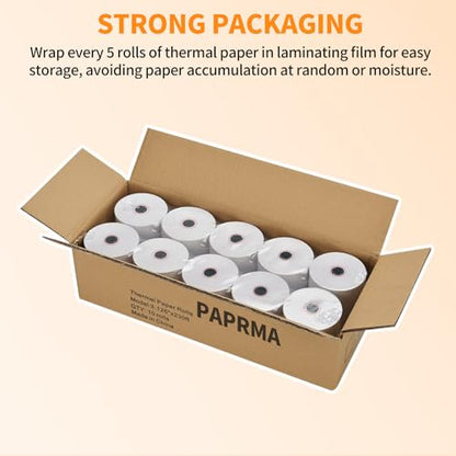 3 1/8'' x 230ft' Thermal Paper Receipt 50 Rolls Cash Register Paper - size: 3 1/8" x 230ft, style: 50 Rolls