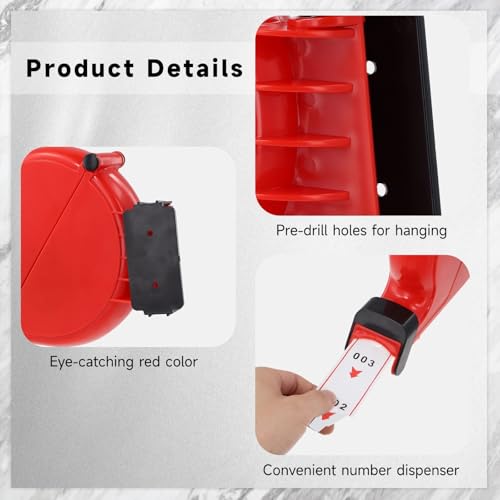 Take a Number Dispenser Ticket Dispenser Ticket Number Dispenser, 3 Digit Take a Number Dispenser | Now Serving Ticket Dispenser Machine for Wall Desk Counter Gag, Gift Ticket Raffle