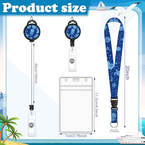HONSIO 4 Pack Cruise Lanyard for Ship Cards, Cruise Essentials 2026, Ocean - color: Ocean Creature