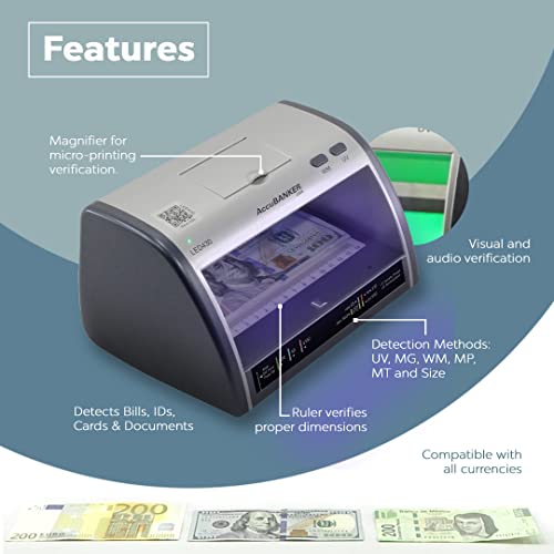 AccuBANKER LED430 Cash and Card Counterfeit Detector, 6 Point - style: Base Unit
