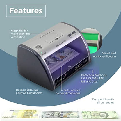 AccuBANKER LED430 Cash and Card Counterfeit Detector, 6 Point - style: Base Unit