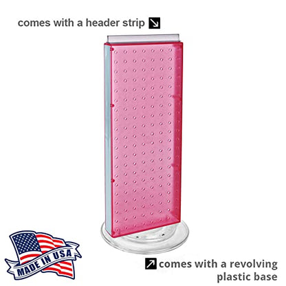 Azar 700508-PNK 8-Inch W by 20-Inch H Revolving Pink Pegboard Counter Unit, Pink - color: Pink, style: Pegboard Only
