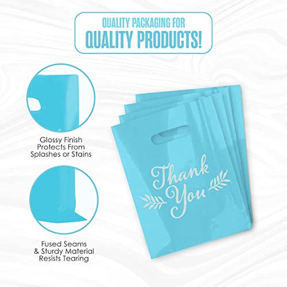 Thank You Bags, Merchandise Bags, Customers, Small Business, Blue, 16”x18” - color: Blue, size: 16" x 18"