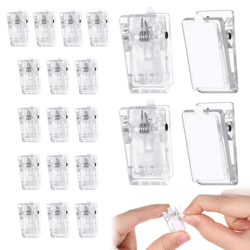20 Pcs Self-Adhesive Clips, Plastic Tapestry Wall Hangers Clear Sticky Strip Clips for Hanging Photo Poster Home Office Decorations