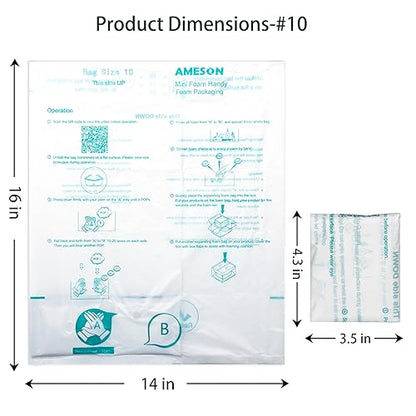 Expanding Foam Packaging Expanding Packing Foam for PC, Fragile & Irregular Valuables Items, Electronics, Ceramics, 14"x16" Expandable Packing Foam for Shipping & Moving #10 (26 PACK) - size: #10-26 pack
