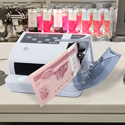 Money Counter Machine, Cash Counter Bill Counting Machine with Counterfeit Detection & Digital Display for Multi-Currency, Add Mode, Counting Speed 600 PCS/MIN