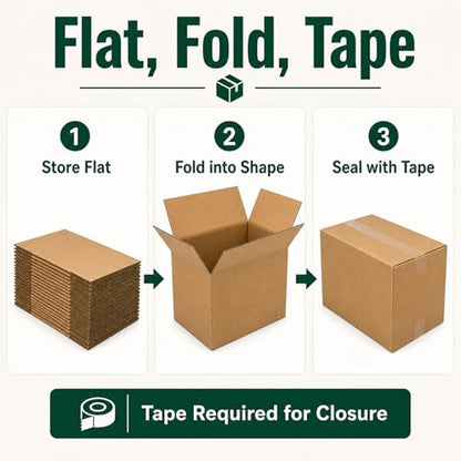 12x8x8 Brown Kraft Shipping Boxes for Small Business, 20 Pack - size: 12x8x8 Inch