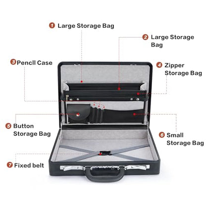 LOCKCURX Briefcases for Men, Anti-Theft Longwave Lock, 16 Inch Laptop - color: Black, size: Longwave Lock
