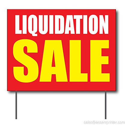 Liquidation Sale | Full Color Sidewalk Display Sign Board with Metal Ground Stakes | 24"w x 18"h