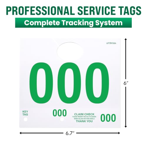 Automotive Service Tag Numbers Dispatch Numbers (000-999) - size: 000-999