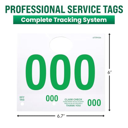 Automotive Service Tag Numbers Dispatch Numbers (000-999) - size: 000-999