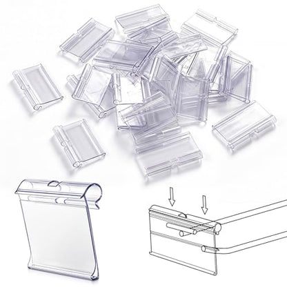Mifoci 50 Pcs Shelf Hook Label Holders for Retail, 2 x 1.25 Inch - size: 2 x 1.25 Inch