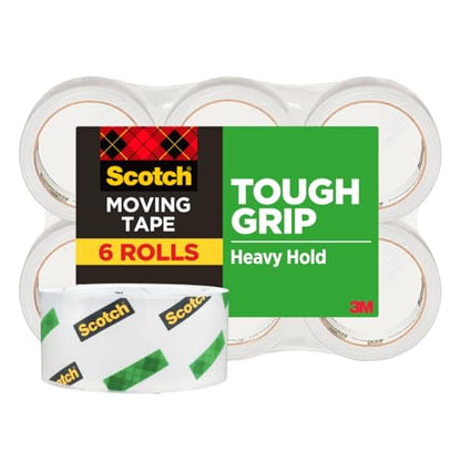 Scotch Tough Grip Moving Tape Refill, 1.88 in x 43.7 yd, 6 Rolls - size: 6 Rolls