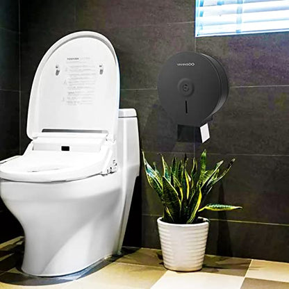Commercial Jumbo Toilet Paper Dispenser, Wall Mount Stainless Steel - color: Black