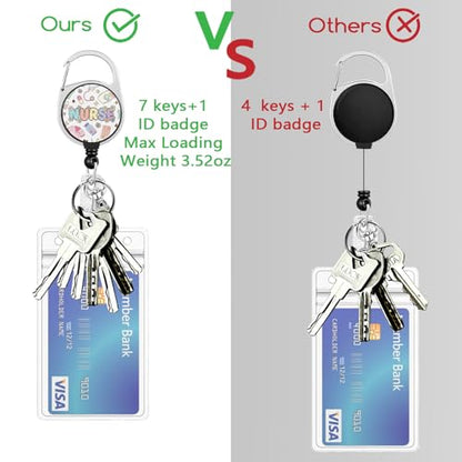 Gctriki Nurse Badge Holder Retractable Clip, Cute Lanyard with Badge Reel - color: Cute Nurse