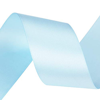 VATIN Lt.Blue Satin Ribbon 1-1/2 Inch x 25 Yards for Gift Wrapping - color: Blue Light, size: 1-1/2" x 25 Yards