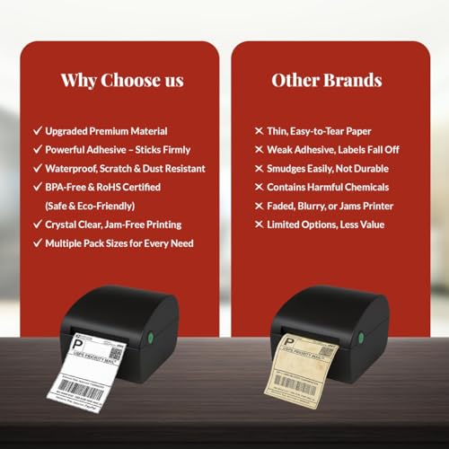 4"x6" Direct Thermal Shipping Labels 10 Rolls, 2500 Labels - size: 10 Rolls - 2500 Labels
