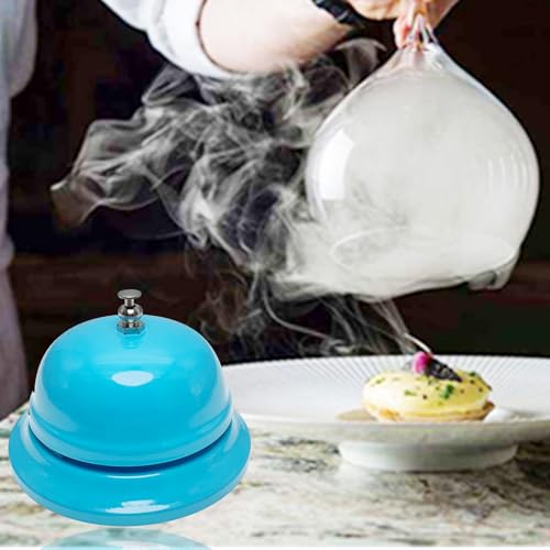 WEKOILCall Bell Desk Service Ding Bell for Restaurant Hotel Room Kitchen Party Office Receptionist Elderly Teachers Chef Large Cute Bell Whole Blue,3.3 inch - color: Whole Blue