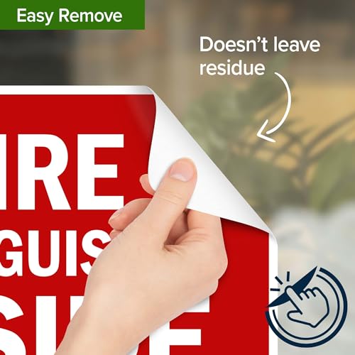 Fire Extinguisher Inside Sign, 10x7 Inches, 4 Mil Vinyl Decal Stickers Weather Resistant, Made in USA by My Sign Center - size: 7x10 Vinyl Sticker