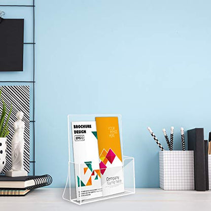 NIUBEE Acrylic Brochure Holder 8.5 x 11, Flyer Holder Stand Display, 6 Pack - size: 8.5" x 11", style: 6 Pack