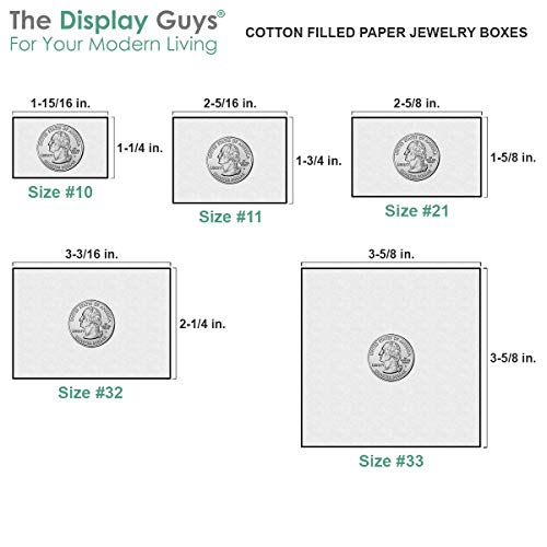 TheDisplayGuys 25 Cardboard Gift Jewelry Boxes w/Paddings #65-6.0x5.0x1 - color: Marble White