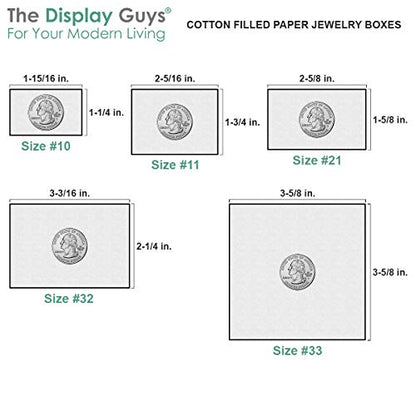 TheDisplayGuys 25 Cardboard Gift Jewelry Boxes w/Paddings #82-8 x 2 x 1 - color: Silver Foil