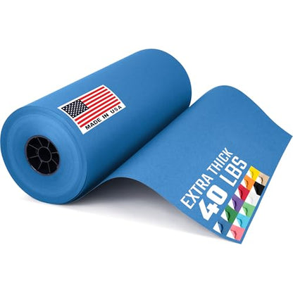 USA Made 18" x 8640" (720 ft) Dark Blue Kraft Paper Roll, Large Size - color: Dark Blue, size: 1 Roll