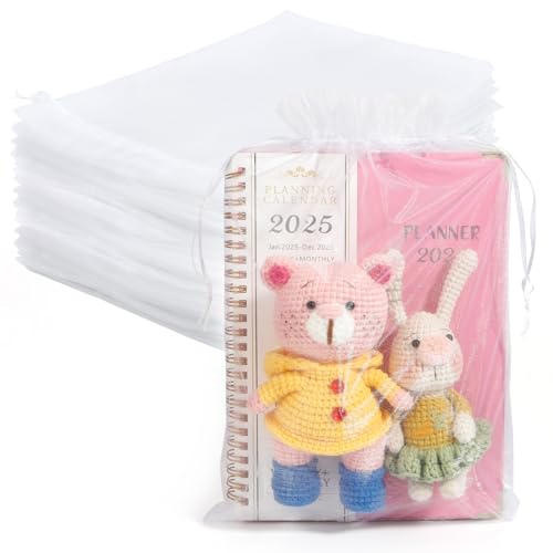 White Organza Bags, 100 PCS Sheer Mesh Bags Drawstring 8x12 Inch, Large Wedding Gift Party Favor Bag, Mesh Gift Candy Goodie Jewelry Fruit Protection Bag for Bathroom Soaps Makeup Christmas Birthday - color: white-100pcs