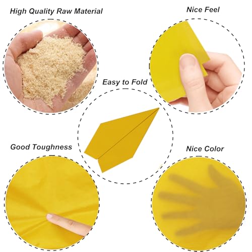 Jkopsnr 100 Sheets Yellow Tissue Paper 20x14 Inches - color: Yellow, size: 14x20
