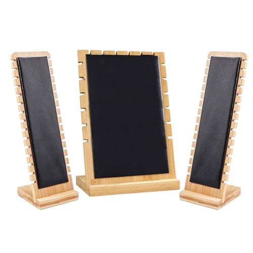 Necklace Display Stands for Selling Necklace Holder Set 3PCS Black - color: Black