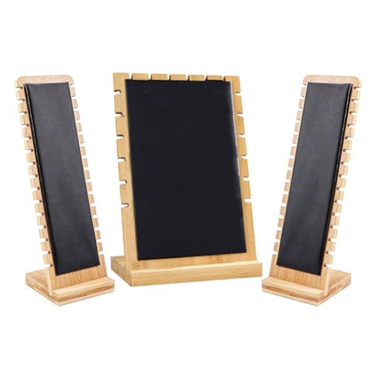 Necklace Display Stands for Selling Necklace Holder Set 3PCS Black - color: Black