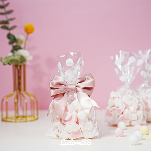 Pre-Tied Dusty Rose Bows with Twist Ties 3.5 Inch, 24 Pack - color: Dusty Rose