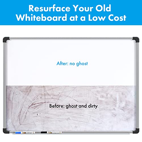 HAMIGAR White Board Dry Erase, 36" x 48" Self-Adhesive Sticker, No Ghosting - size: 48"W x 36"H
