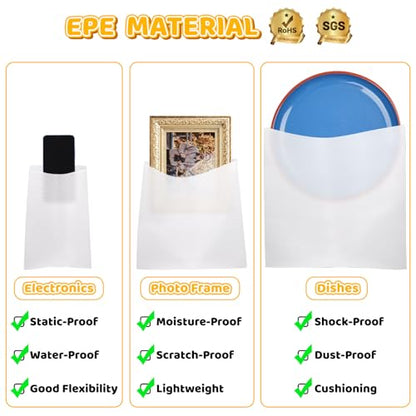 302 Pcs Packing Foam Pouches & Sheets, 5 Sizes Cushion Foam Wrap Pouches - size: Multi-Size 302 Pcs