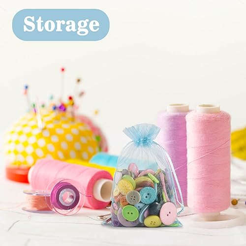 Sukh 120PCS Organza Bags 4"x6" - Multicolor Small Drawstring Mesh Gift Bags