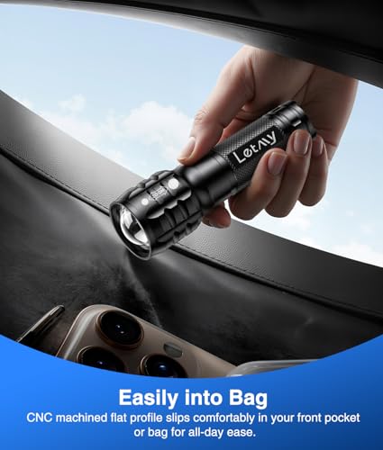 LETMY 4 Pack Rechargeable Flashlights 3 Modes Zoomable LED Flashlights - size: 4 Pack