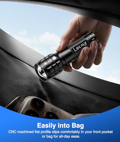 LETMY 4 Pack Rechargeable Flashlights 3 Modes Zoomable LED Flashlights - size: 4 Pack