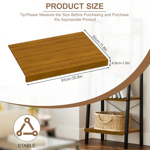 5-Pcs Bamboo Wire Shelf Covers, 36"x12" Wood Wire Shelves Racks for Shelving Pantry, No Assembly - size: 36"Wx12"D