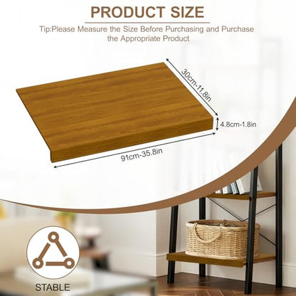 5-Pcs Bamboo Wire Shelf Covers, 36"x12" Wood Wire Shelves Racks for Shelving Pantry, No Assembly - size: 36"Wx12"D