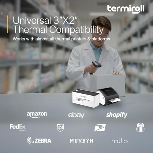 3x2 Thermal Labels for Direct Thermal Printers, 500/Roll - size: 3x2 - 1 Roll | 500 Labels