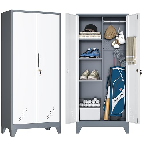 VASAAOSD Metal Golf Bag Storage Cabinet, Golf Storage Organizer for Garage