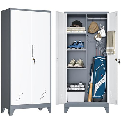 VASAAOSD Metal Golf Bag Storage Cabinet, Golf Storage Organizer for Garage