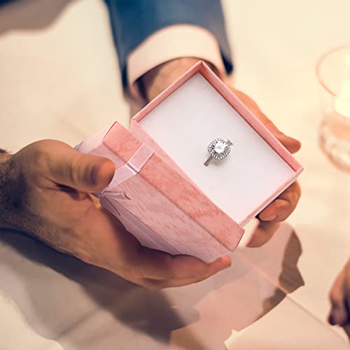 Batiyeer 72 Pcs Small Jewelry Ring Earring Bulk Gift Box with Ribbon Bow