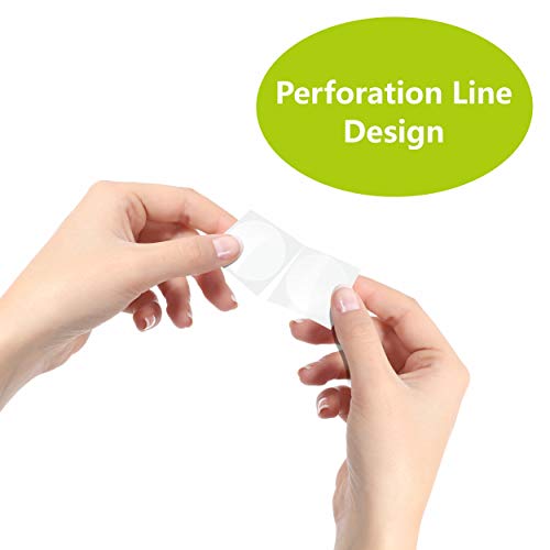 1500 PCS 1" Round Clear Transparent Package Envelope Mail Wafer Seal Sticker Labels Mega Bundle with Perforation Line in Roll - size: 1 inch-1500