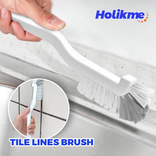 Holikme Dish Brush Cleaning Brush Set for Cleaning Groove Gap,Green - color: Green