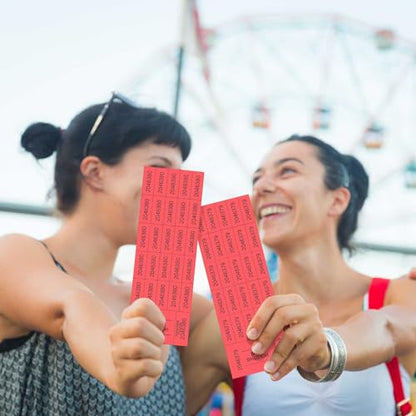 Kosiz 25 Bid 504 Raffle Ticket Sheets Chinese Auction Tickets, Red - color: Red, size: 25 Bid