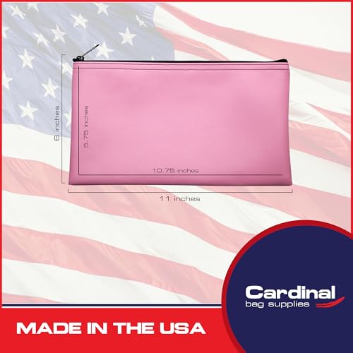 Multi-Purpose Zipper Bag, Pink, 11 x 6 Inch - color: Pink
